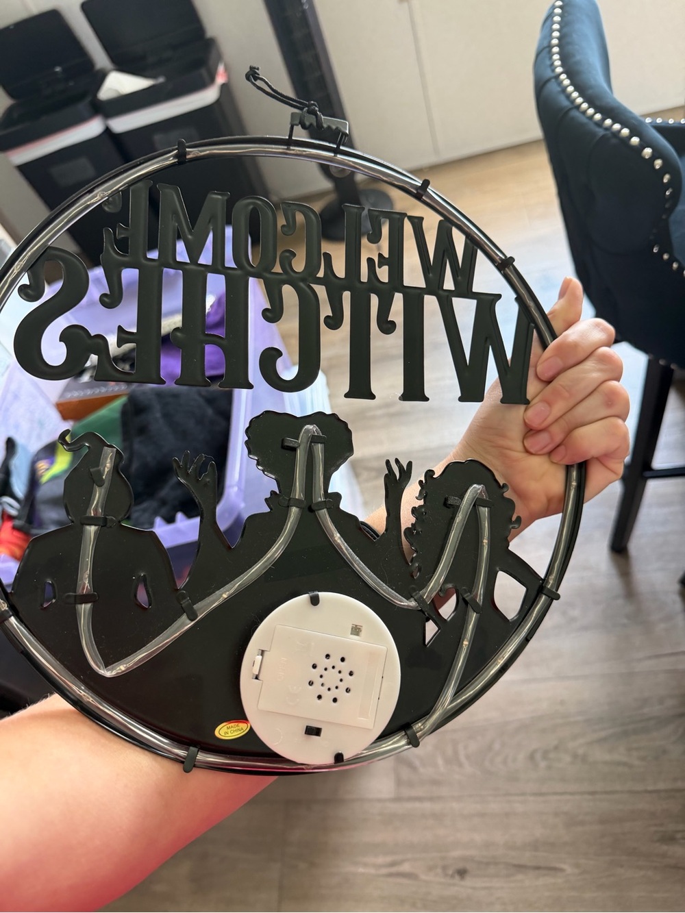 Disney Black "Welcome Witches" Metal Wall Decor